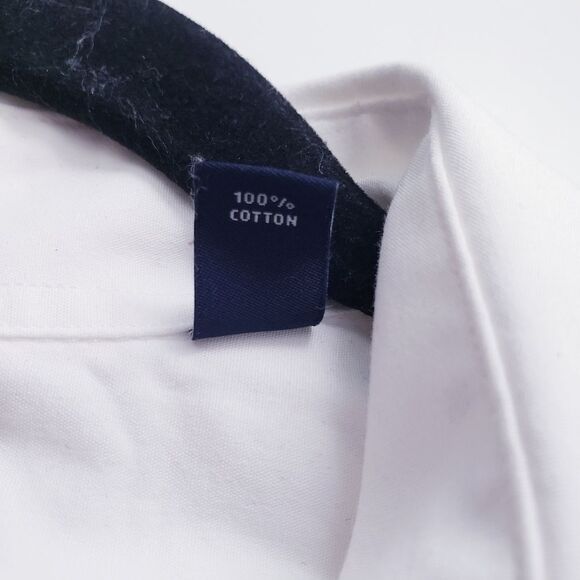 Tommy Hilfiger White Slim Fit Button Down Short Size 16 1/2 - Picture 9 of 11